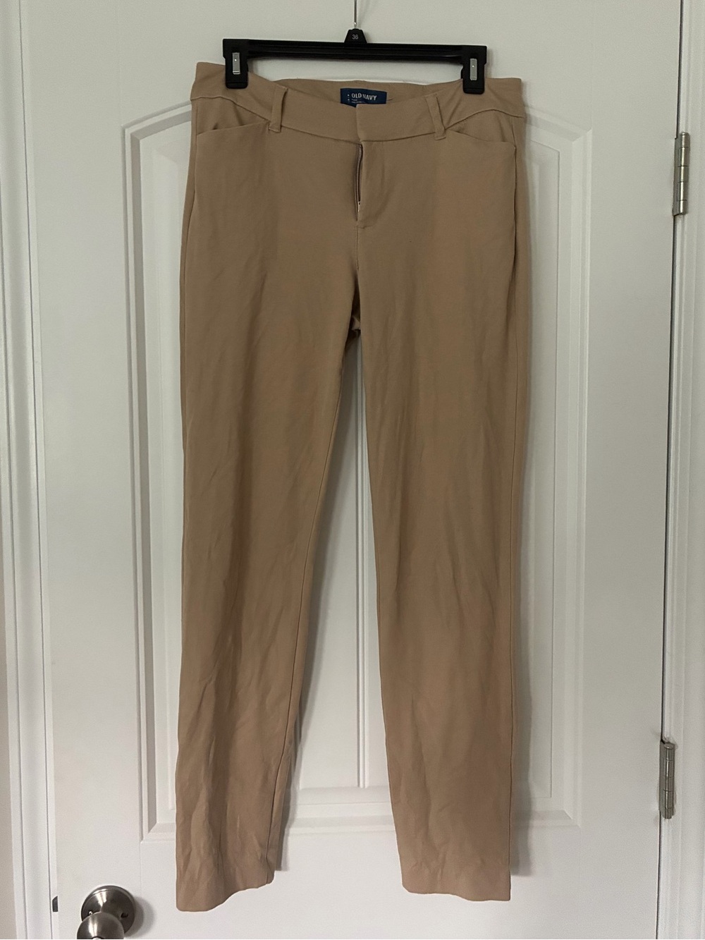 Old Navy Beige Straight-Leg Pixie Pants